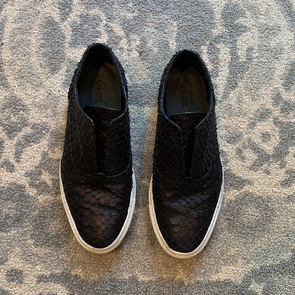 Vince Berlin Snake Embossed Slip On Sneaker